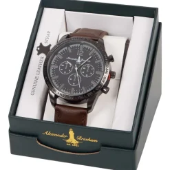 Merk Alexander Brixham Horloge Bruin,Zwart Clearance