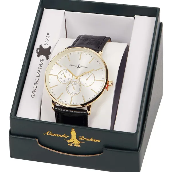 Merk Alexander Brixham Horloge Bruin,Zwart Clearance
