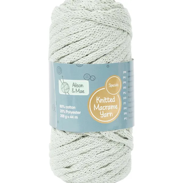 Alison & Mae Specials Garen Gebreid Macram Beige,Blauw,Grijs,Groen,Roze Sale