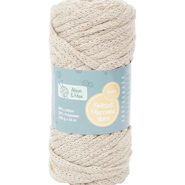 Alison & Mae Specials Garen Gebreid Macram Beige,Blauw,Grijs,Groen,Roze Sale