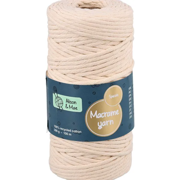 Alison & Mae Specials Macram -Garen Beige,Blauw,Bruin,Grijs,Groen,Roze,Wit Clearance