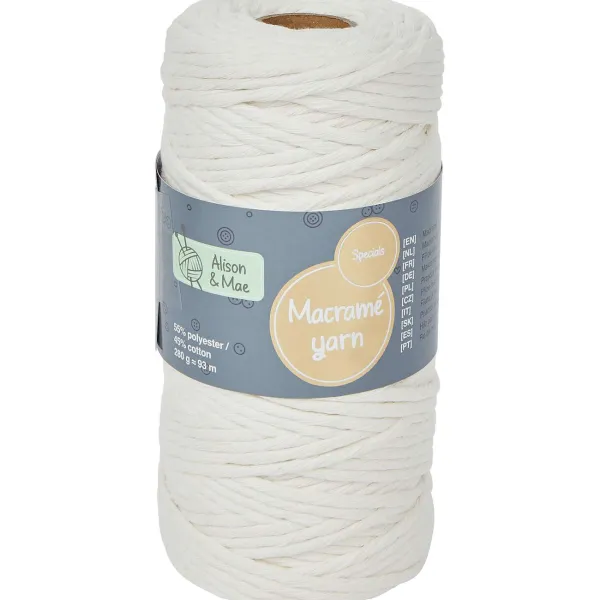 Alison & Mae Specials Macram -Garen Beige,Blauw,Bruin,Grijs,Groen,Roze,Wit Clearance