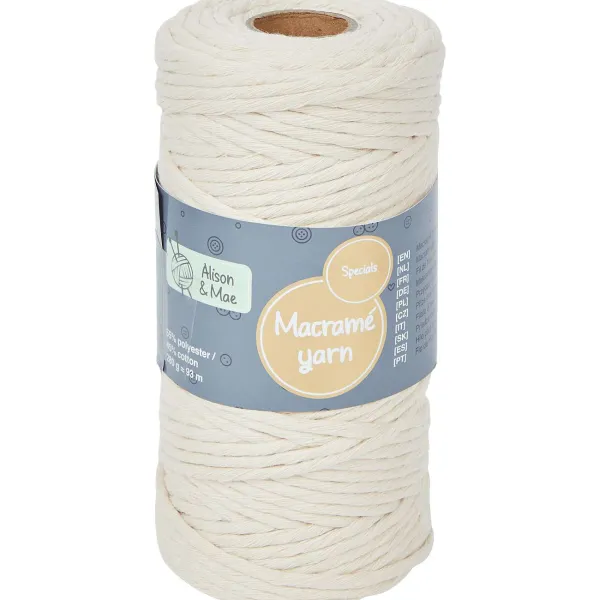 Alison & Mae Specials Macram -Garen Beige,Blauw,Bruin,Grijs,Groen,Roze,Wit Clearance