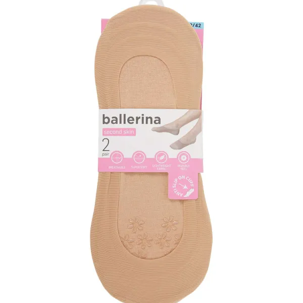 Lotto Ballerina-Footies Beige,Zwart