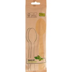 Merk Bamboe Lepels Bruin New