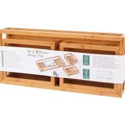 Merk Bamboe Opbergbakjes Beige,Bruin Clearance