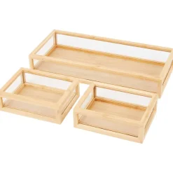 Merk Bamboe Opbergbakjes Beige,Bruin Clearance