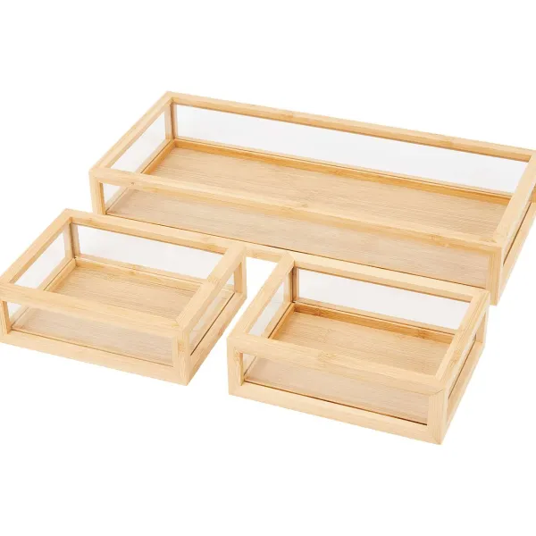 Merk Bamboe Opbergbakjes Beige,Bruin Clearance