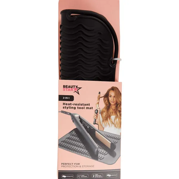 Head & Shoulders Beauty Star Hittebestendige Stylingtoolmat 2-In-1 Zwart,Roze New