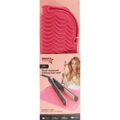 Head & Shoulders Beauty Star Hittebestendige Stylingtoolmat 2-In-1 Zwart,Roze New