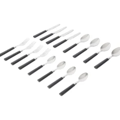 Merk Bestekset In Koker Blauw,Groen,Roze,Taupe,Zwart New