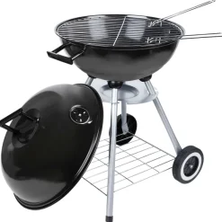 Big Jeff Barbecue Op Wielen Zwart New