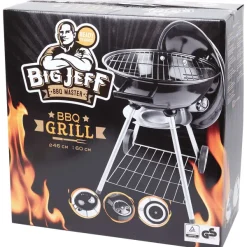 Big Jeff Barbecue Op Wielen Zwart New