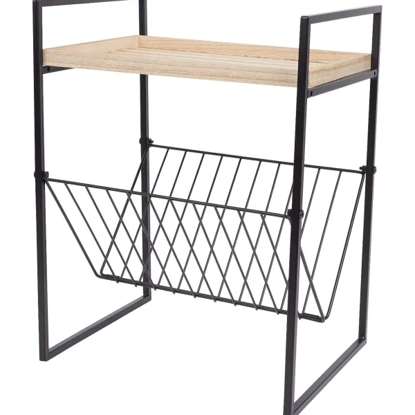 Merk Bijzettafel Met Tijdschriftenrek Beige,Zwart Discount