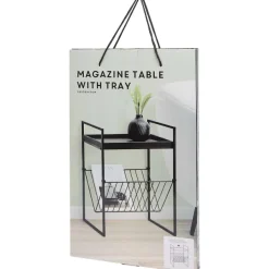 Merk Bijzettafel Met Tijdschriftenrek Beige,Zwart Discount