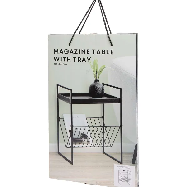 Merk Bijzettafel Met Tijdschriftenrek Beige,Zwart Discount