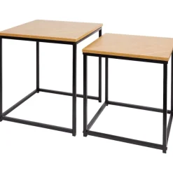 Merk Bijzettafelset Beige,Bruin Sale