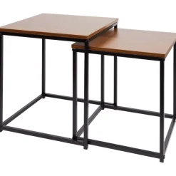 Merk Bijzettafelset Beige,Bruin Sale