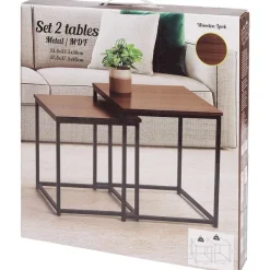 Merk Bijzettafelset Beige,Bruin Sale