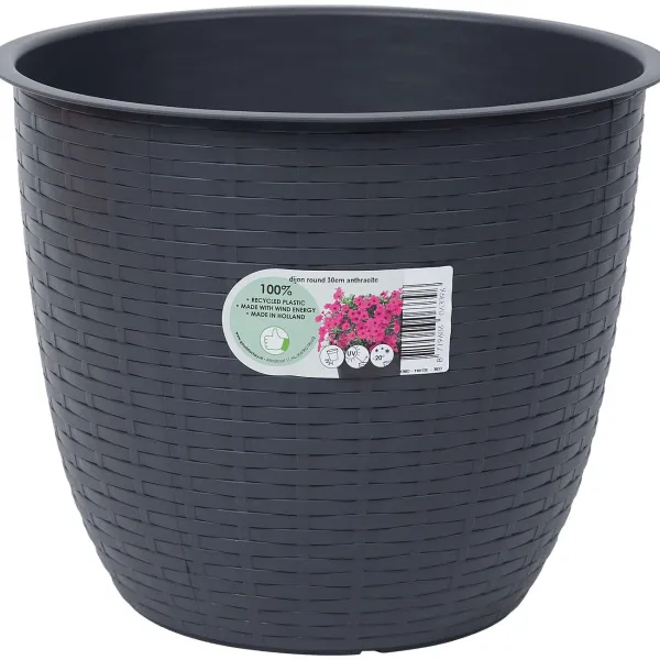 Merk Bloempot Dijon Taupe,Zwart Outlet