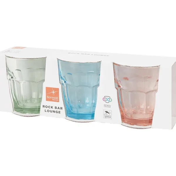 Bormioli Rocco Waterglazen Rock Bar Lounge Meerkleurig Sale
