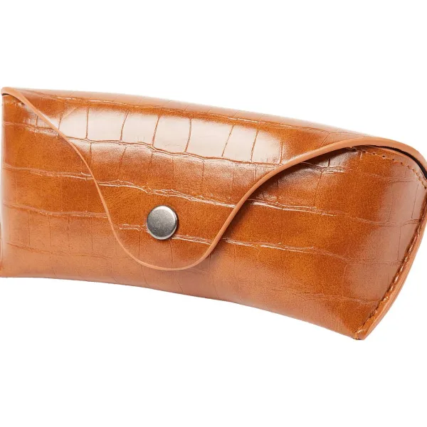 Merk Brillenkoker Beige,Bruin,Print,Zilver,Zwart