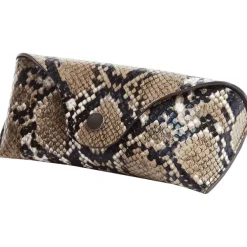 Merk Brillenkoker Beige,Bruin,Print,Zilver,Zwart