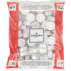 Candra Theelichten Wit Zilver,Wit Hot