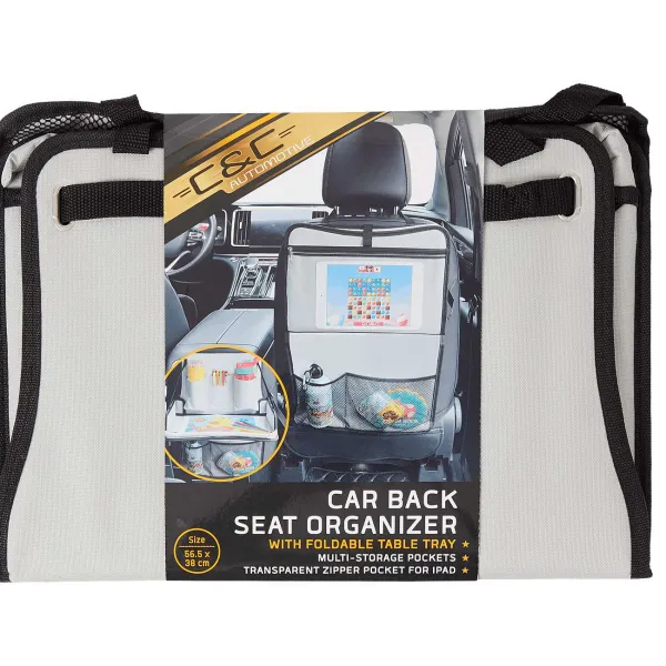 C&C Autostoelorganizer Grijs,Zwart Best