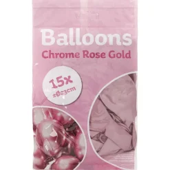 Merk Chroom Ballonnen Blauw,Goud,Roze,Zilver