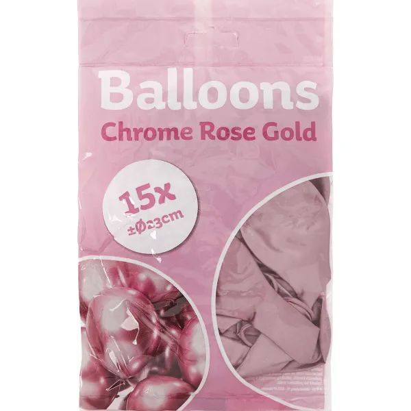 Merk Chroom Ballonnen Blauw,Goud,Roze,Zilver