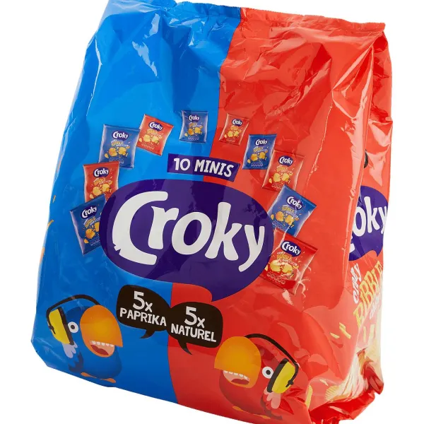 Croky Ribbelchips Uitdeelzak Hot