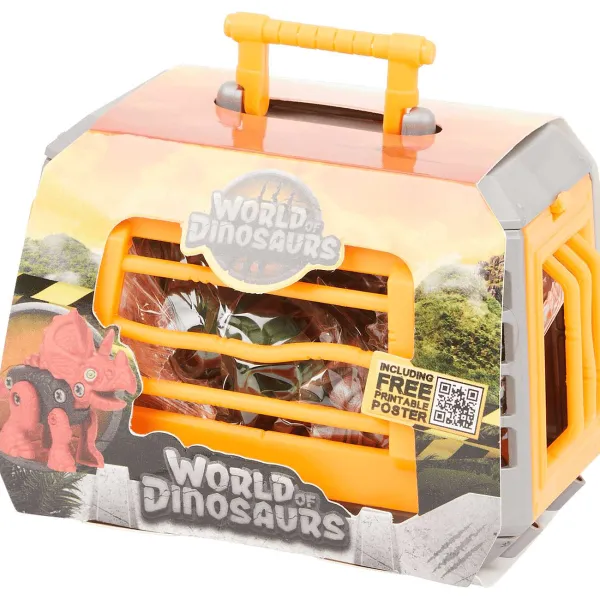 Mini Matters Dinosaurus Met Kooi Meerkleurig