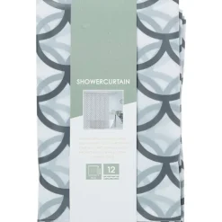 Cascata Douchegordijn Grijs,Print,Zwart Outlet