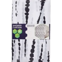 Cascata Douchegordijn Grijs,Print,Zwart Best