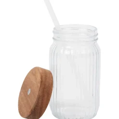 Royal Leerdam Drinkbeker Met Rietje En Deksel Transparant New