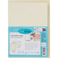 Office Essentials Dubbele Kaarten Met Enveloppen Beige,Wit Sale