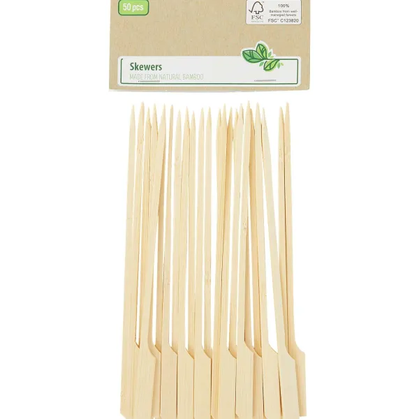 Merk Excellent Houseware Bamboe Tapasprikkers Beige