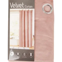 C&C Fluwelen Gordijn Beige,Roze Clearance