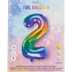 Merk Folieballon Cijfer Goud,Meerkleurig,Zilver Best