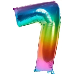 Merk Folieballon Cijfer Goud,Meerkleurig,Zilver Hot