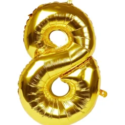 Merk Folieballon Cijfer Goud,Meerkleurig,Zilver Hot