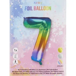 Merk Folieballon Cijfer Goud,Meerkleurig,Zilver Hot