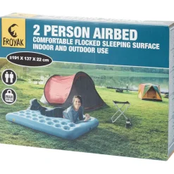 Froyak 2-Persoons Luchtbed Zwart,Blauw Sale
