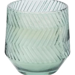 Candra Geurkaars In Glas Geel,Grijs,Groen,Roze