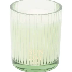 Candra Geurkaars In Glas Zwart,Groen,Oranje,Geel Discount