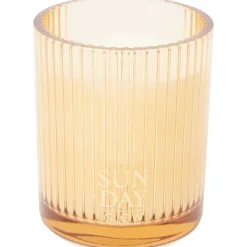 Candra Geurkaars In Glas Zwart,Groen,Oranje,Geel Discount