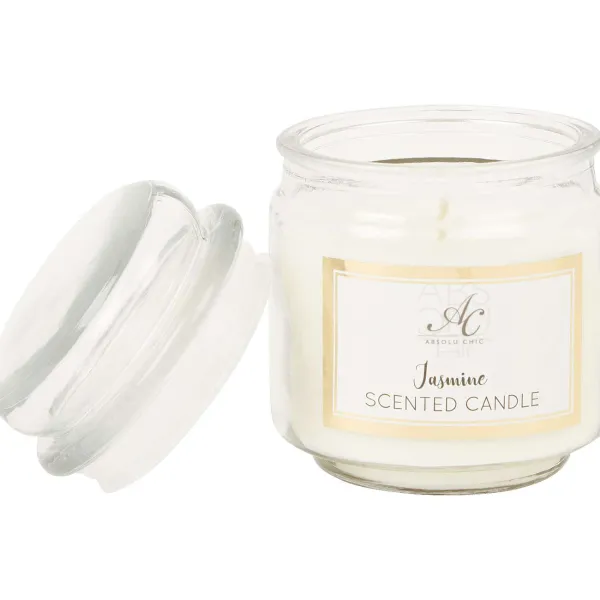 Candra Geurkaars In Glazen Pot Bruin,Rood,Wit Clearance