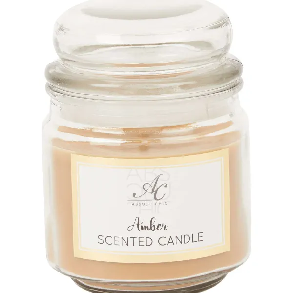 Candra Geurkaars In Glazen Pot Bruin,Rood,Wit Clearance