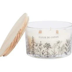 Candra Geurkaars Met Houten Lont Wit Best